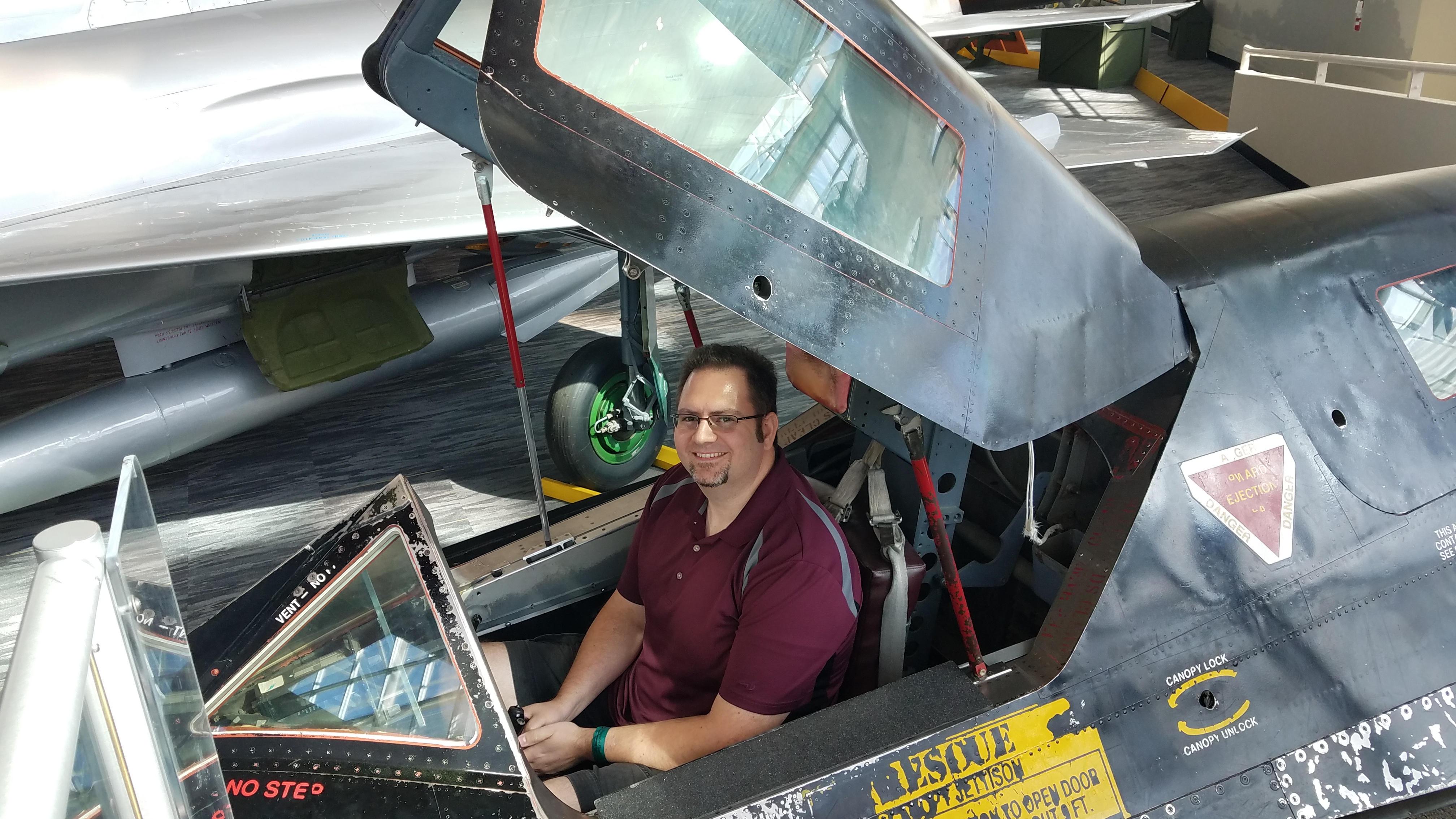 Seth playing fighter pilot