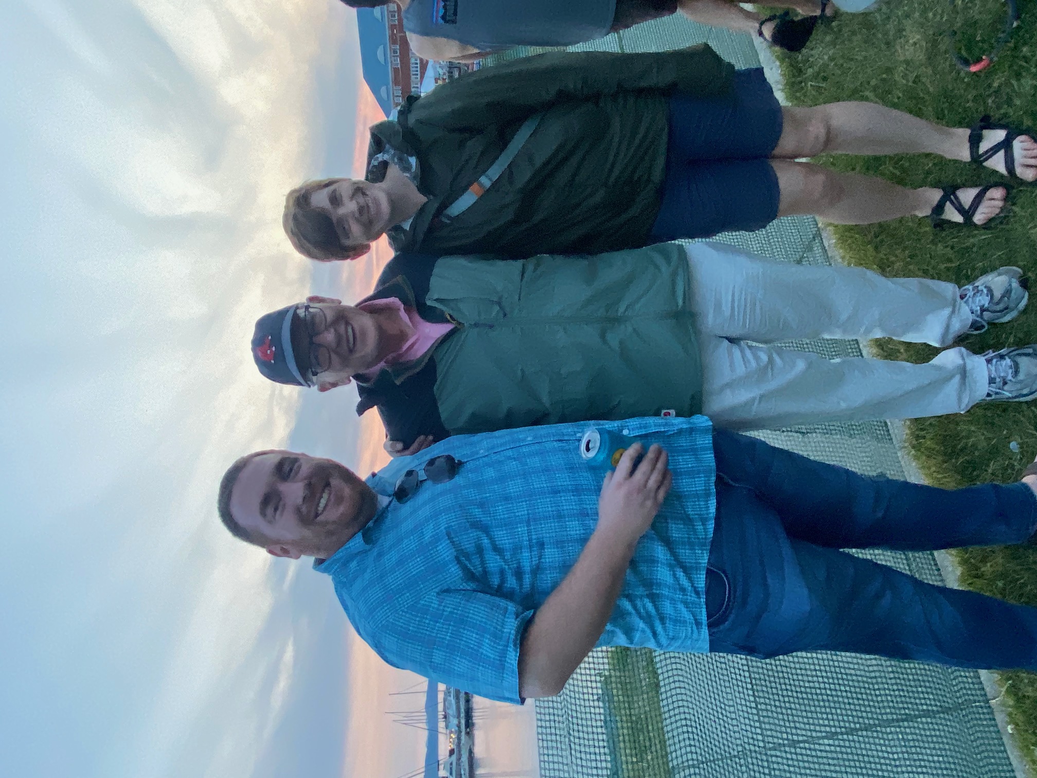 Chris with his dad and sister 