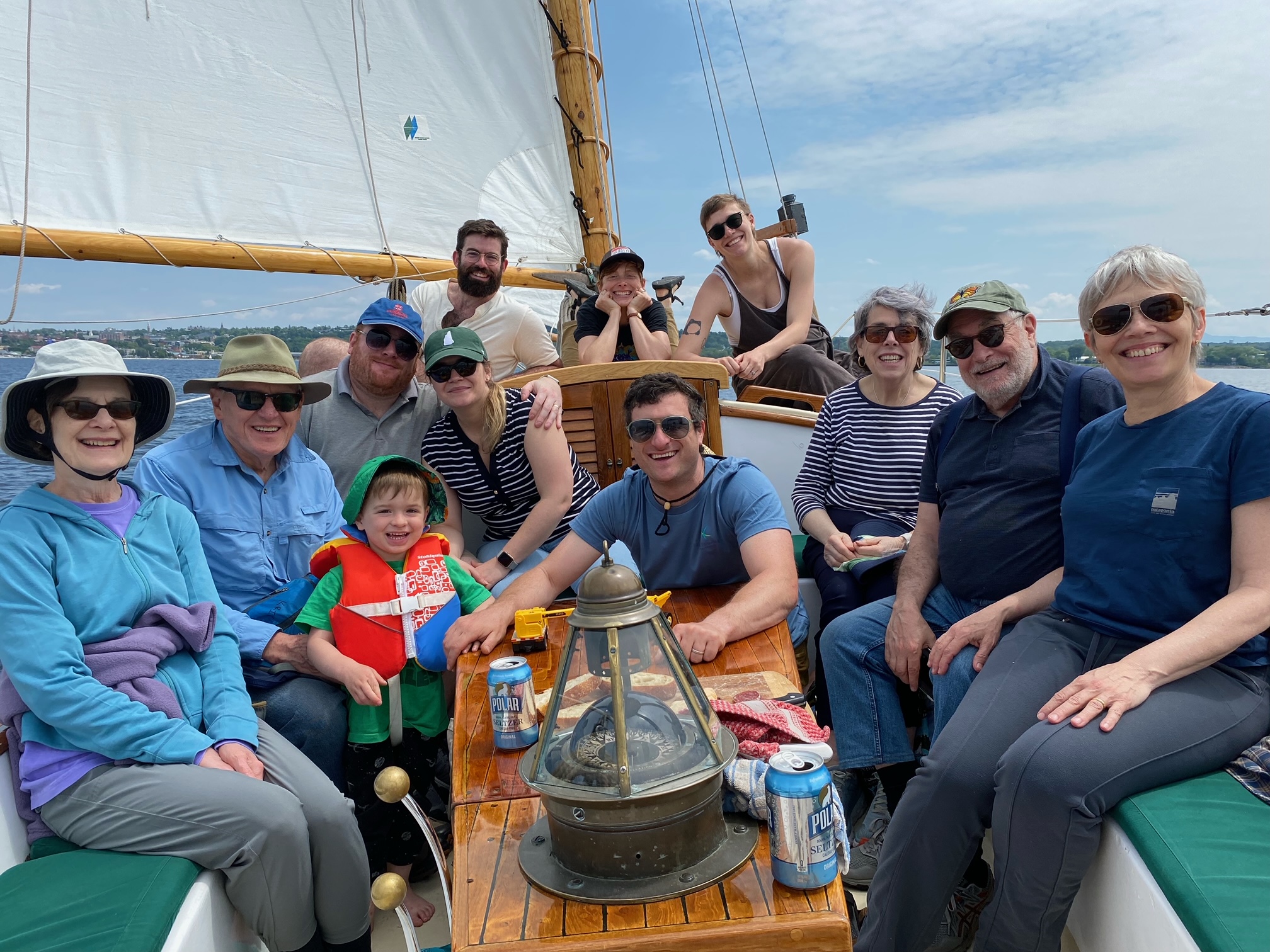 On the Sail Boat with Family 